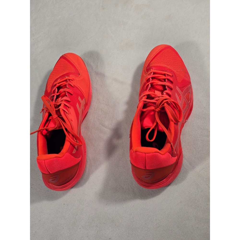 Asics Solution Speed FF men's 12 Shoes Neon Red Orange 1042A438